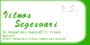 vilmos segesvari business card